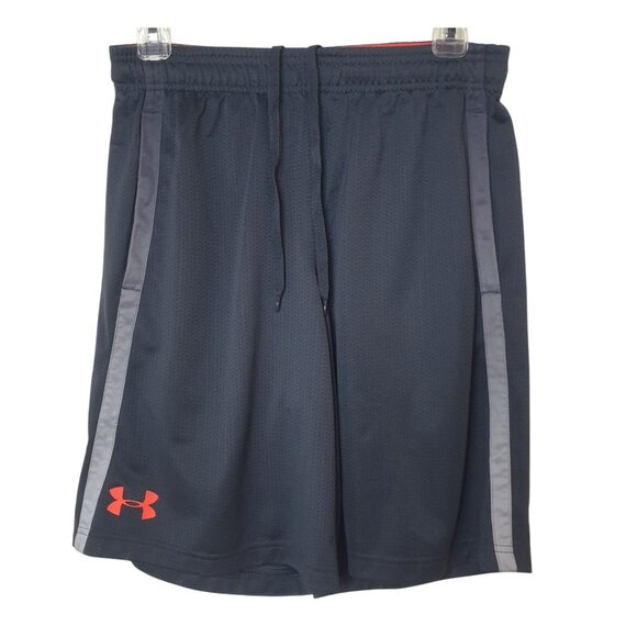 Under Armour Mens UA Tech Mesh  Shorts M Gray HeatGear Pockets Loose Sportswear - Picture 1 of 7